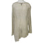 Eileen Fisher Open Knit Aysymmetrical V-Neck Long Sleeve Shirt