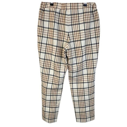 Aritzia Wilfred Check Print Pull On Stretch Waist Pants