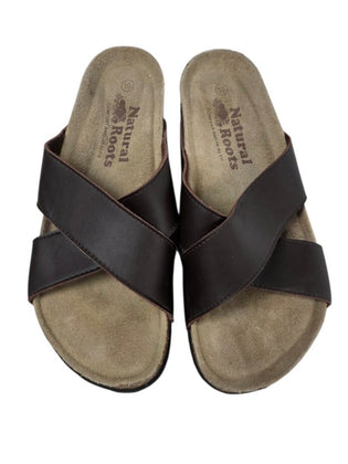 Roots Leather Slide Sandals