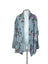 Bellambia 100% Linen Floral Open Front Roll Sleeve Cardigan