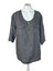 Ellen Tracy 100% Linen Roll Sleeve Top