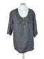 Ellen Tracy 100% Linen Roll Sleeve Top
