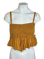 Aritzia Wilfred La Boheme Smocked Flowy Crop Top
