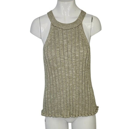 Anthropologie Pilcro Halter Ribbed Sweater Tank