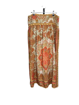 House of Harlow 1960 Bohemian Paisley Smocked Back Skirt