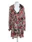 House of Harlow 1960 Floral Ruffle V-Neck Mini Dress