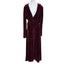 Baltic Born Velvet Long Sleeve V-Neck Tie Waist Dress
