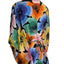 Love Moschino Silk Floral V-Neck Tie Back Dress