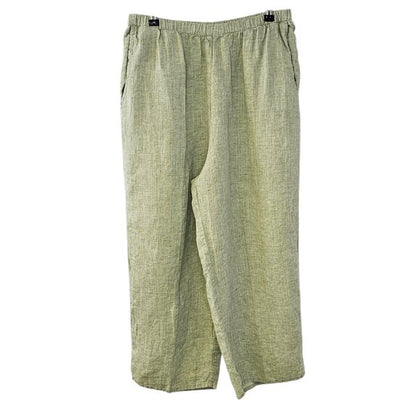 FLAX High Rise 100% Linen Wide Leg Pants