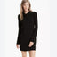 Diane Von Furstenberg Giada  Crepe Black Long Sleeve Dress
