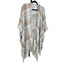 Three Dots Cashmere Wool Blend Plaid Tartan Fringe Wrap