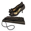 Stuart Weitzman Satin Ruffle Peep Toe Heels & Clutch