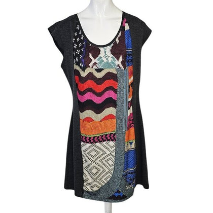 Desigual Printed Patchwork Mini Dress