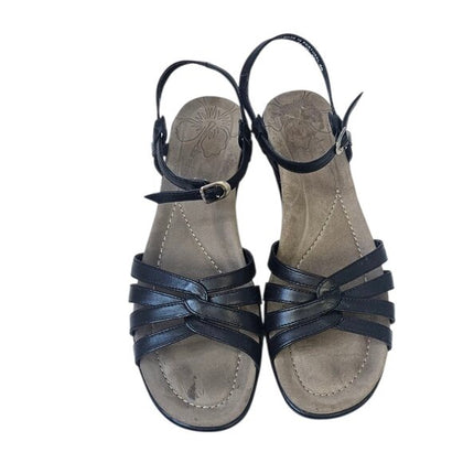 Dansko Leather Wedge Sandals