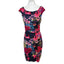 Kay Unger New York Womens Nylon Ruched Abstract Midi Dress