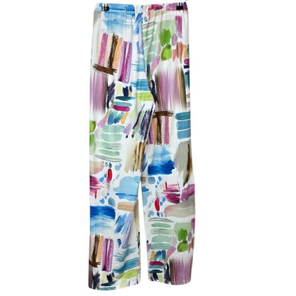 Shein Paint Stroke Print High Rise Wide Leg Pants
