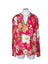 Lands End Floral Print Tropical V-Neck Blouse