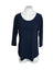 Sympli Slinky Knit 3/4 Sleeve Side Slit Shirt