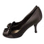 Stuart Weitzman Satin Ruffle Peep Toe Heels & Clutch