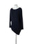 Betabrand Kiley Asymmetrical Hem Long Sleeve Navy Blue Top