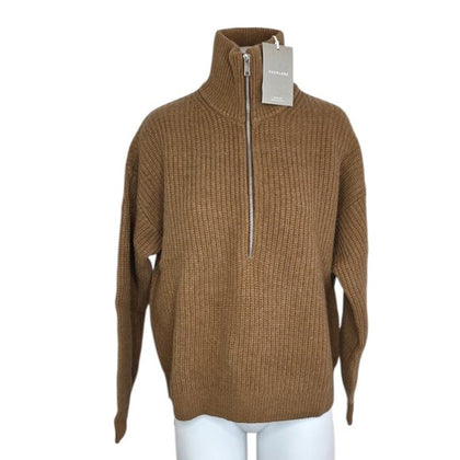 Everlane The Felted Merino Half Zip Sweater