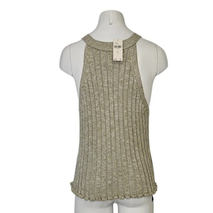 Anthropologie Pilcro Halter Ribbed Sweater Tank