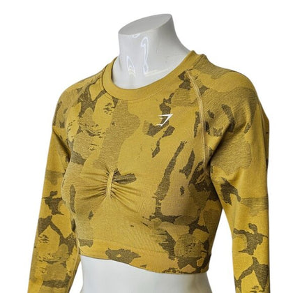 Gymshark Adapt Camo Seamless Long Sleeve Crop Top