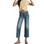 MOTHER The Maven Patch Pocket Mid-Rise Wide-Leg Ankle Jeans