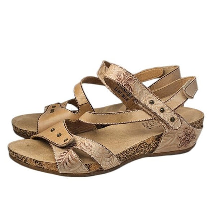 Spring Step L'Artiste Leather Floral Sandals