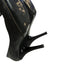Stuart Weitzman Bowright Black Metallic Sparkle Lame High Heel