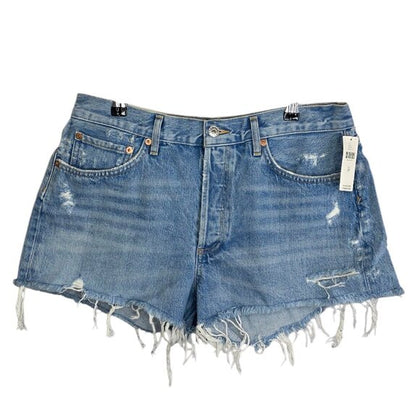 AGOLDE Parker Shorts, Vintage Cut Off, High Rise, Button Fly, Swapmeet Blue, 29