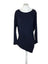 Betabrand Kiley Asymmetrical Hem Long Sleeve Navy Blue Top