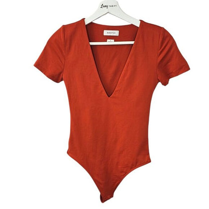 Aritzia Babaton Contour Short Sleeve, V-Neck, Bodysuit