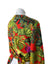 Maison D'Amelie Linen Blend Tropical Print 3/4 Sleeve Wrap Shirt