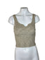 Abercrombie & Fitch Ribbed Sleeveless Notch Crop Tank