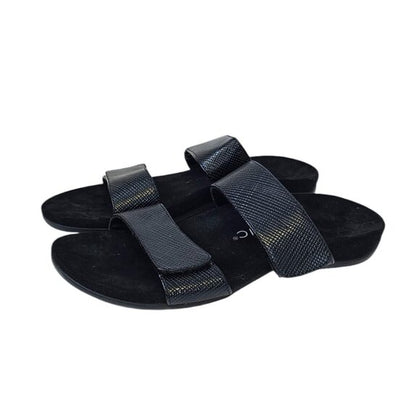Vionic Samoa Lizard Embossed Slip On Adjustable Sandals