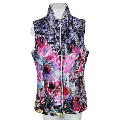 Simply Art Dolcezza Abstract Floral  Quilted Vest