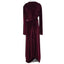 Baltic Born Velvet Long Sleeve V-Neck Tie Waist Dress
