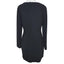 Diane Von Furstenberg Giada  Crepe Black Long Sleeve Dress