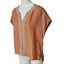 House Of Harlow 1960 100% Linen Embroidered V-Neck Shirt