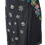 Desigual Womens Embroidered  Beaded Ayssemetrical Front Dress