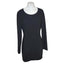 Diane Von Furstenberg Giada  Crepe Black Long Sleeve Dress