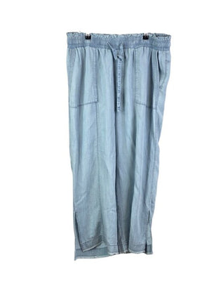 Melissa Nepton Chambray Pull On Tie Waist Tencel Pants