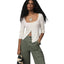 Anthropologie Maeve Square-Neck Button-Front Cardigan Top