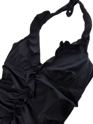 SPANX One Piece Draped Ruffle Ruched Swimsuit