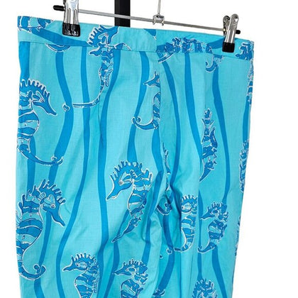Lilly Pulitzer Vintage White Label  Sea Horse Crop Pants