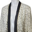 Chicos Travelers Collection Peacock Feather Foiled 3/4 Sleeve Cardigan