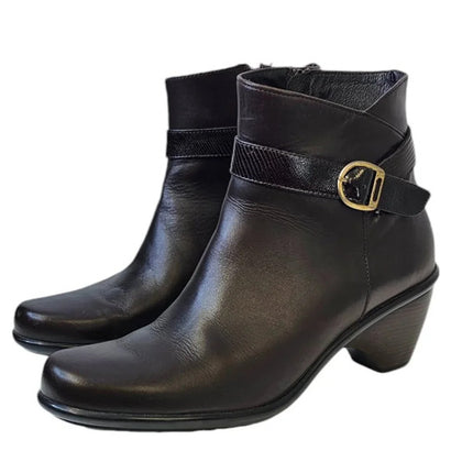 Dansko Ryan Brown Leather Ankle Booties