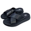 FitFlop F-Mode Leather Platform Cross Slides