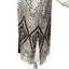 Chicos Travelers Collection Peacock Feather Foiled 3/4 Sleeve Cardigan